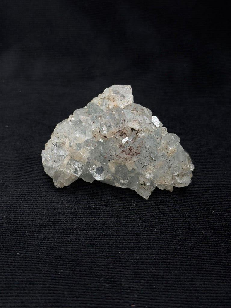 Diamond Apophyllite with Stilbite on Blue Chalcedony - 72DA