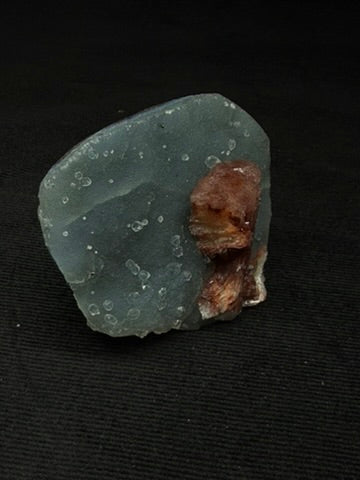 Indian Blue & Grey Chalcedony with Chocolate Heulandite Specimen - 106CC