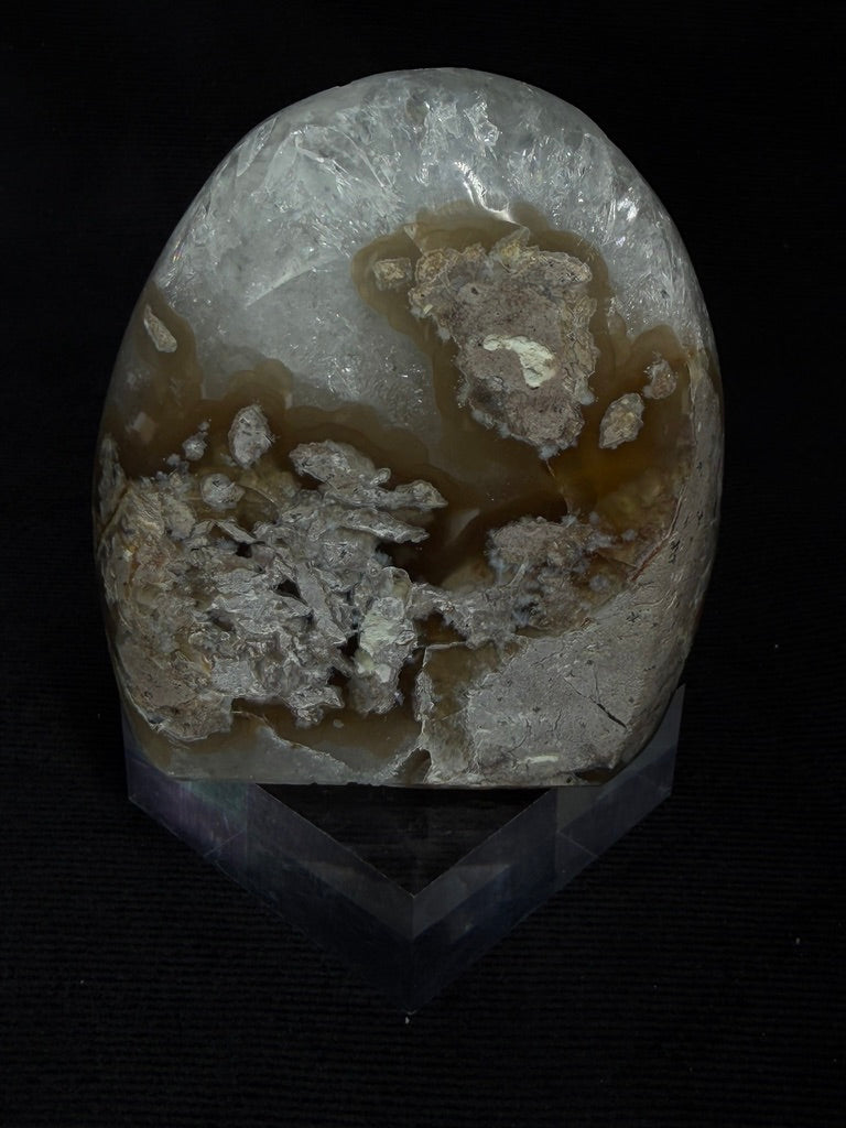 Brazilian Pink / White Amethyst Freeform "Bridal White" Banding - 51AP