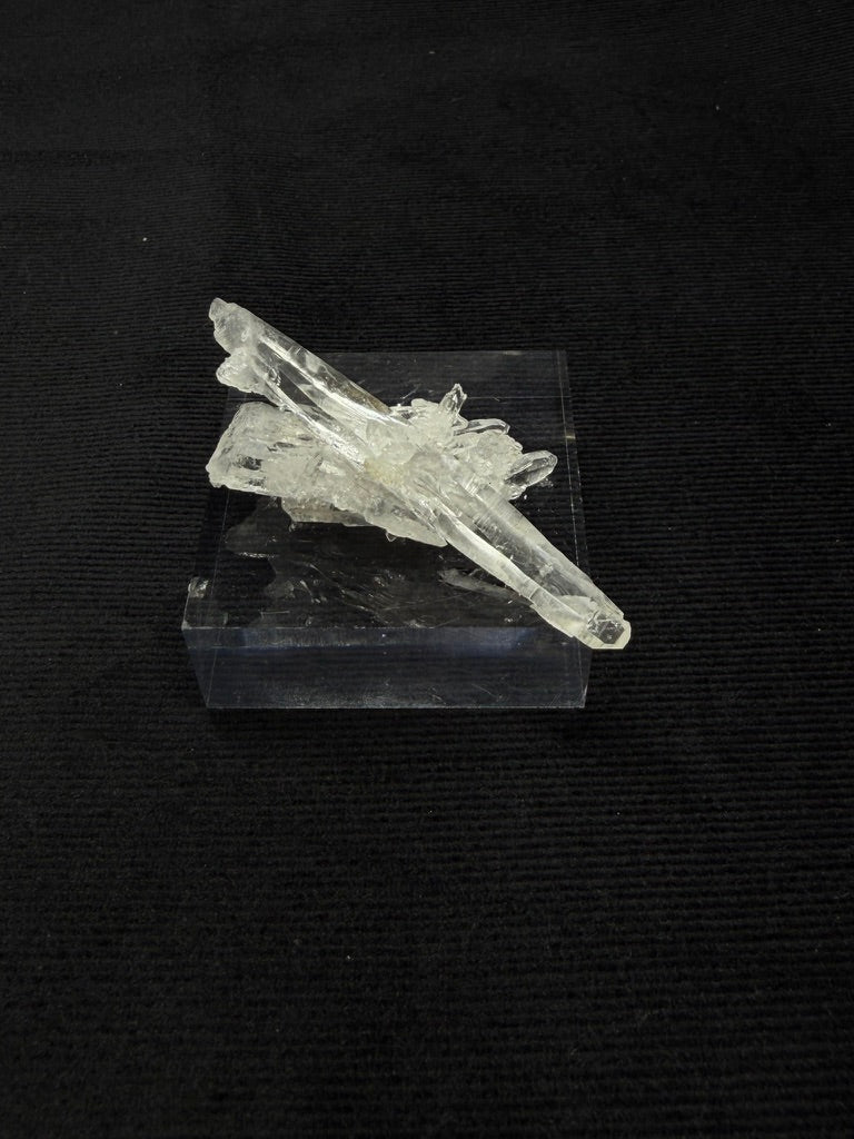 Natural Brazilian Precision Laser Double Terminated Quartz Cluster - 40DT