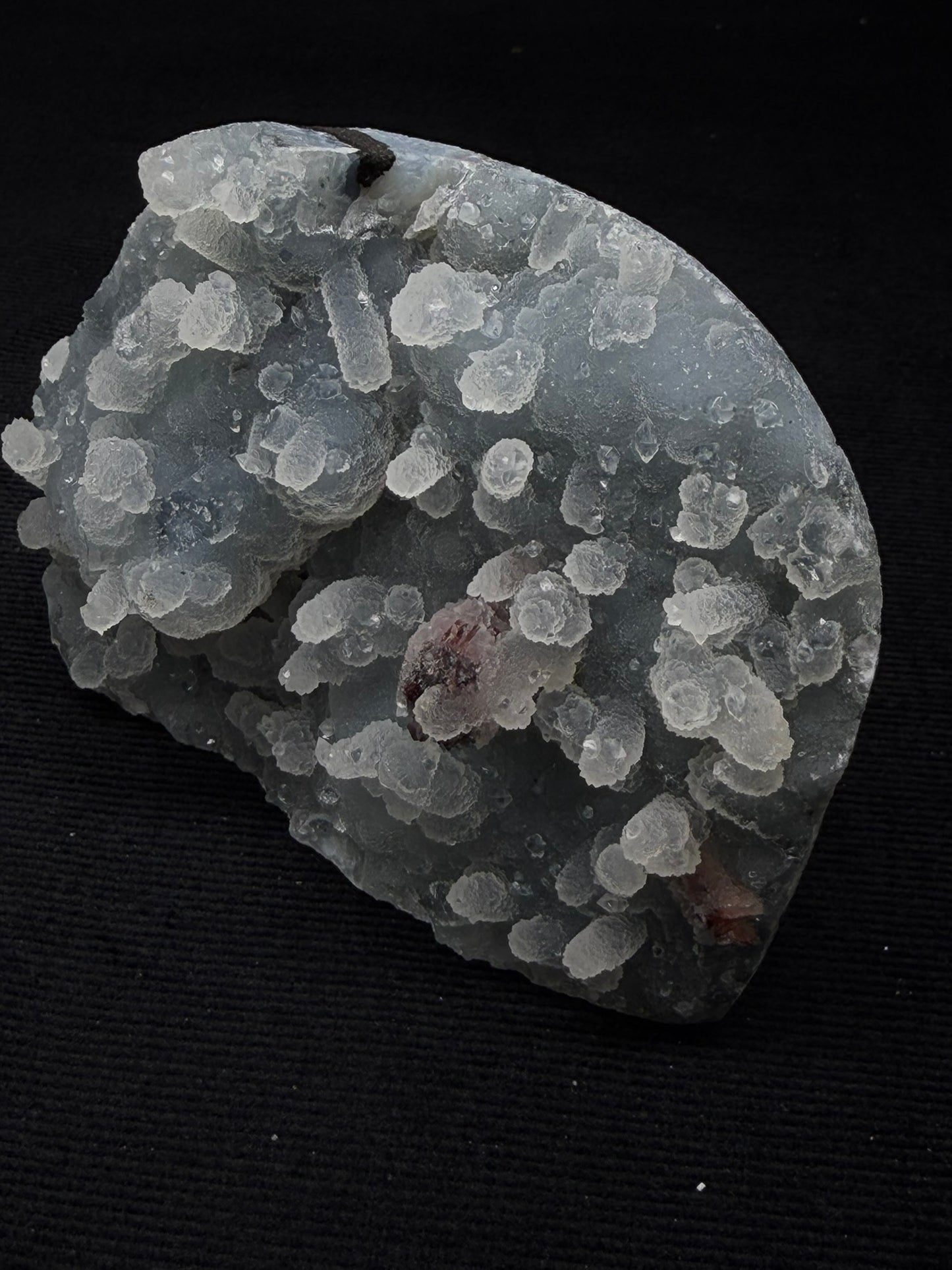 Sugary Blue & Grey Chalcedony Specimen with Chocolate Heulandite - 135CA
