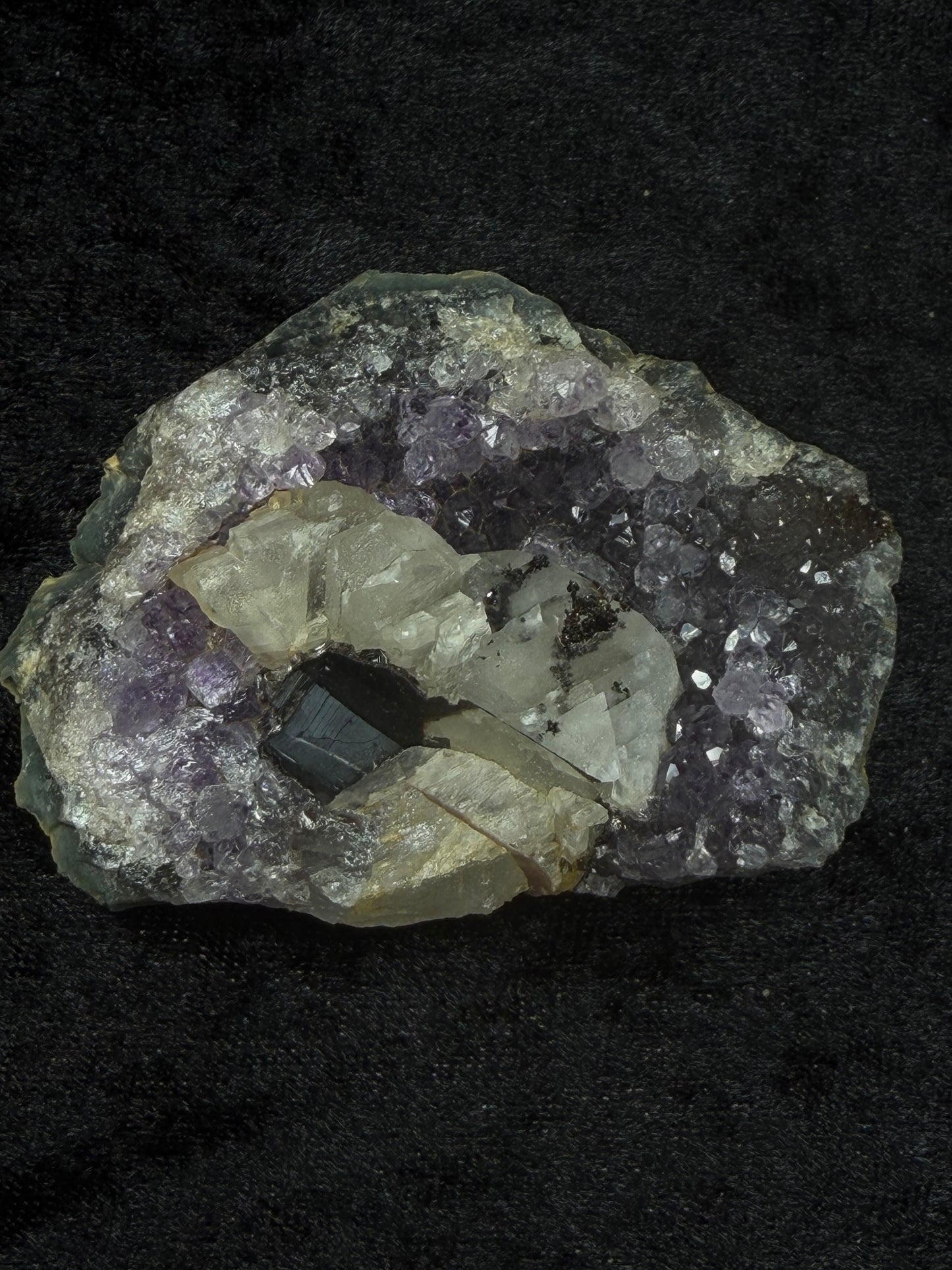 Brazilian Purple Amethyst Freeform with Calcite and Pyrite Inclusions - 88CA