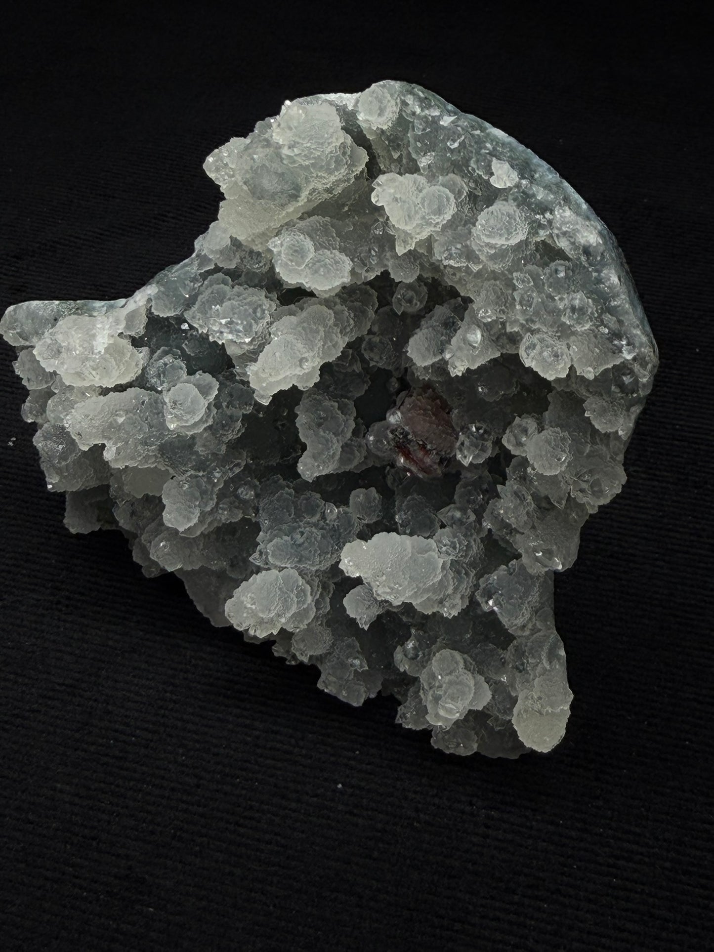 Sugary Blue & Grey Chalcedony Specimen with Chocolate Heulandite - 109SC