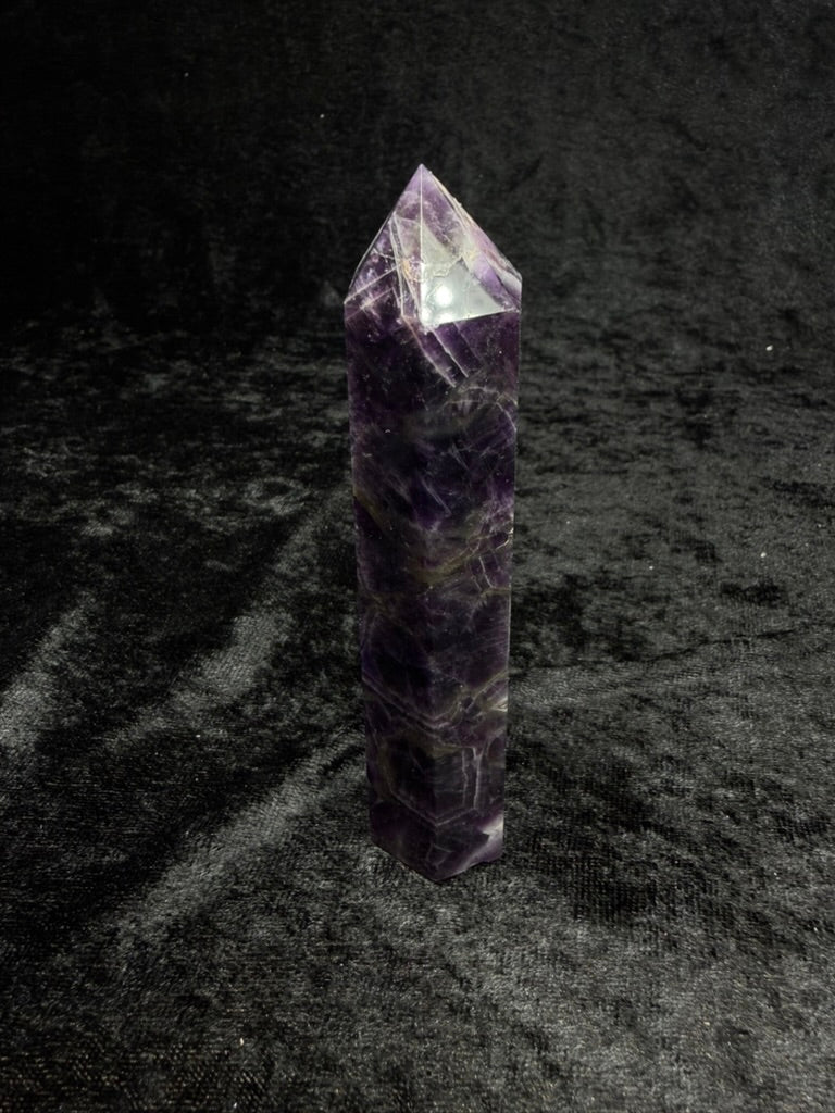 Brazilian Purple Chevron Amethyst Tower - 37AA