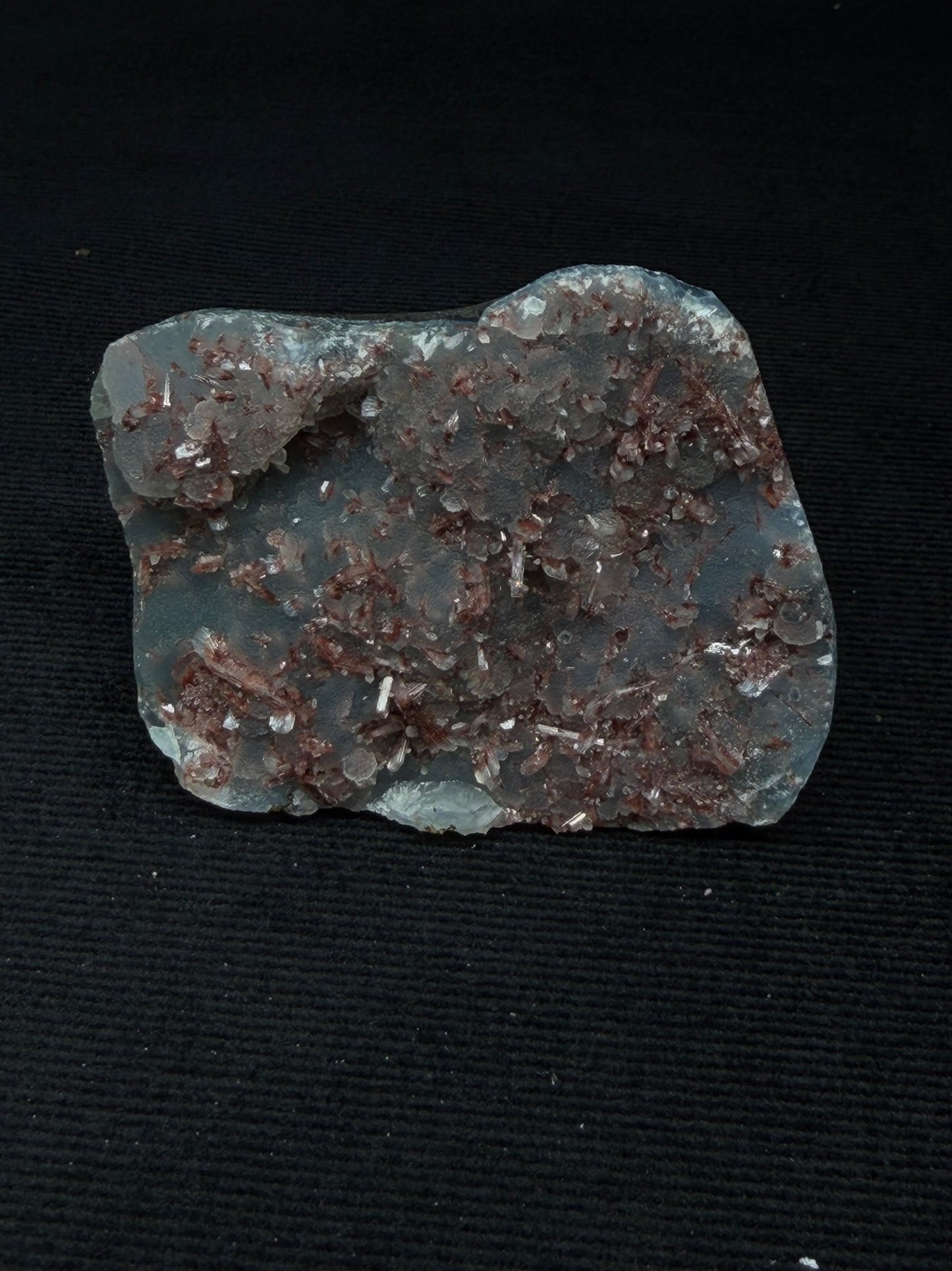Indian Blue & Grey Chalcedony with Chocolate Heulandite Specimen - 92CC
