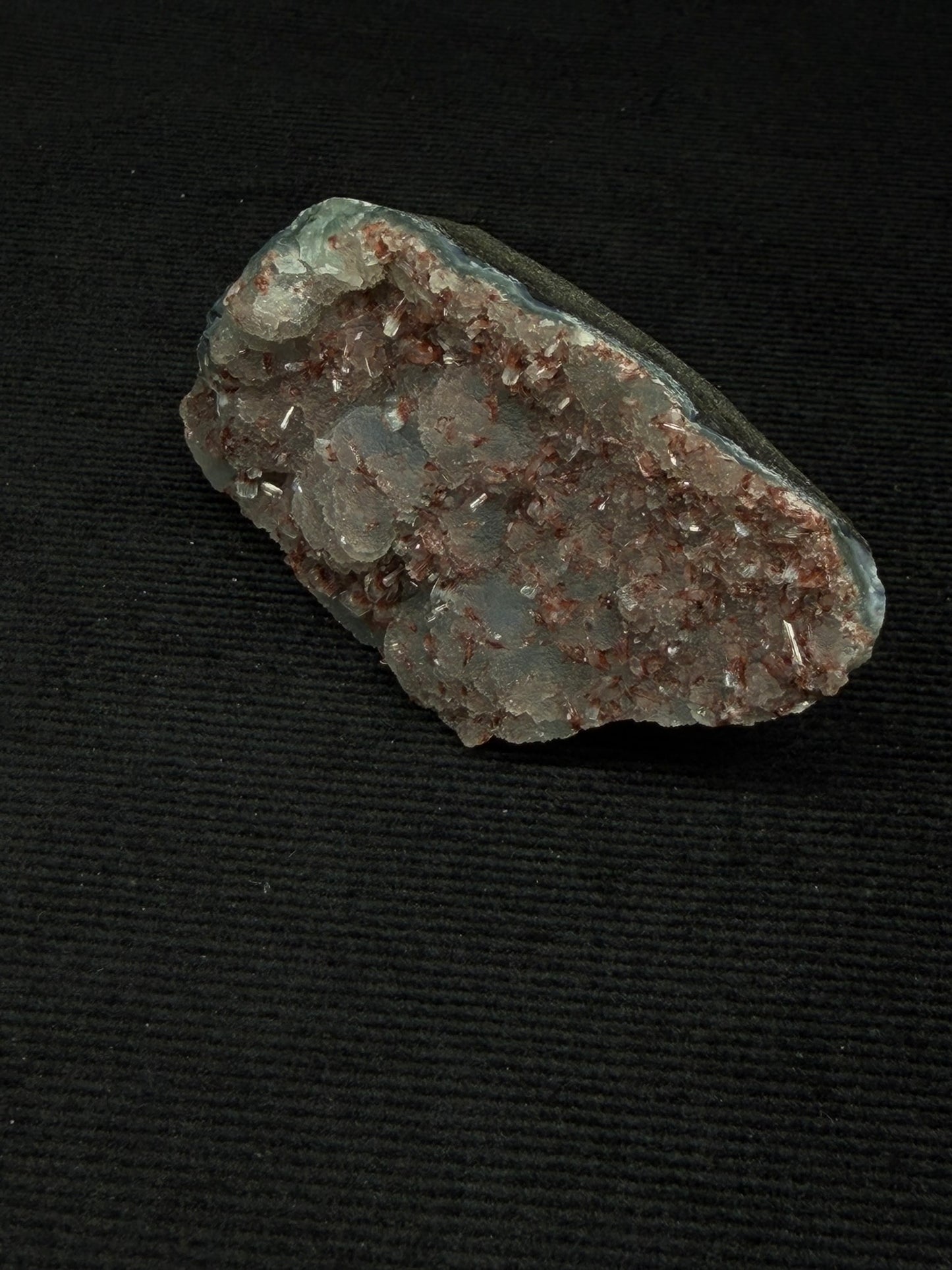 Indian Blue & Grey Chalcedony with Chocolate Heulandite Specimen - 77CC