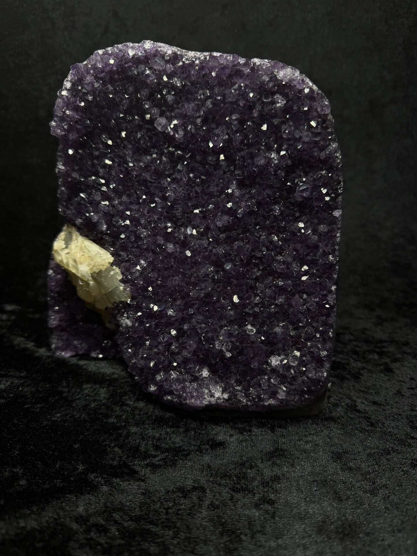 Brazilian Purple Amethyst Statement Piece with a Chunky Calcite Nugget - 472A