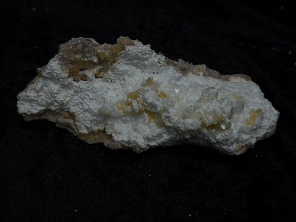 Pink Coral with Barite Crystal, with Stilbite and Yellow Calcite and Green Hues - 148PC