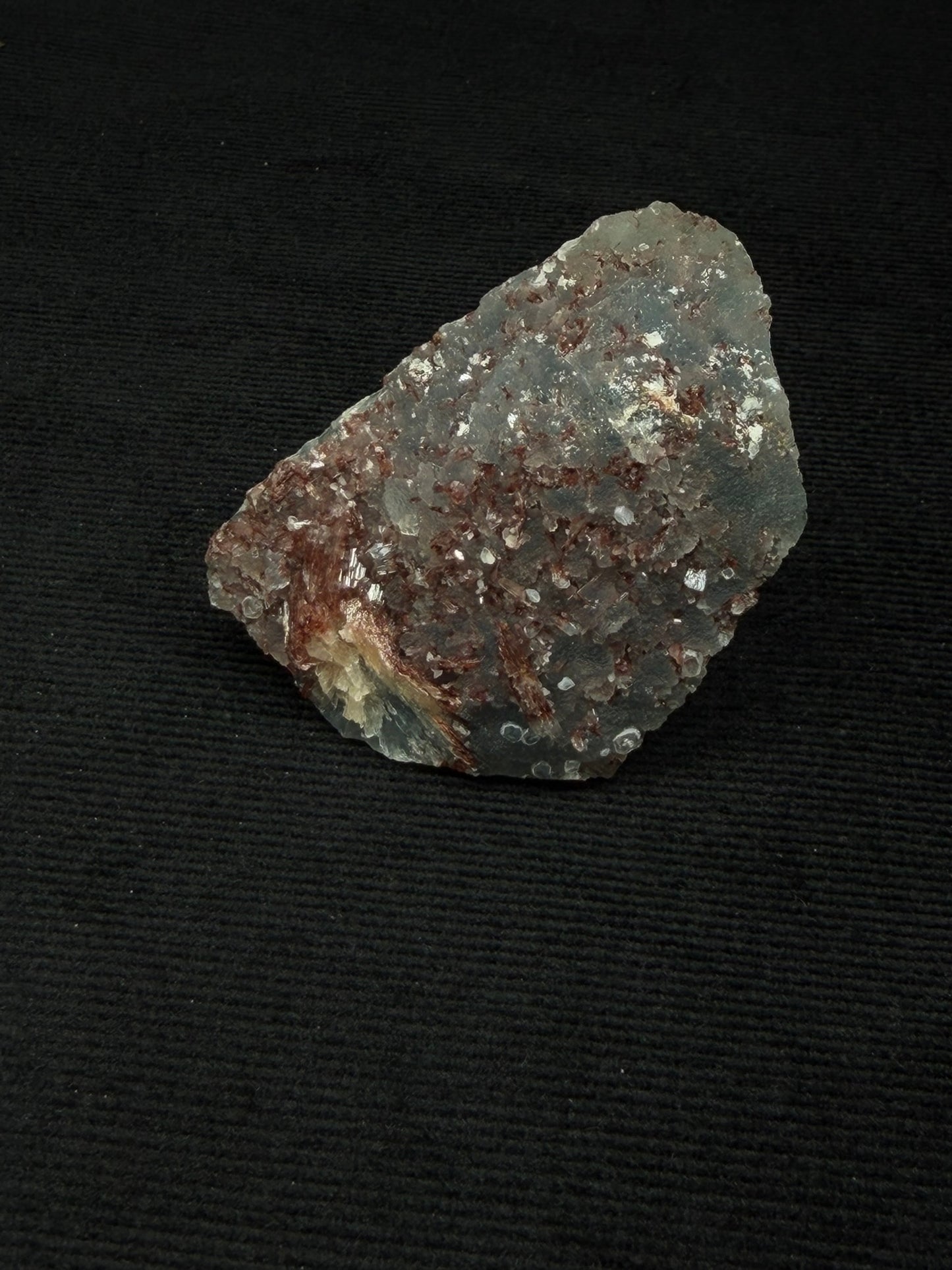 Indian Blue & Grey Chalcedony with Chocolate Heulandite Specimen - 65CC