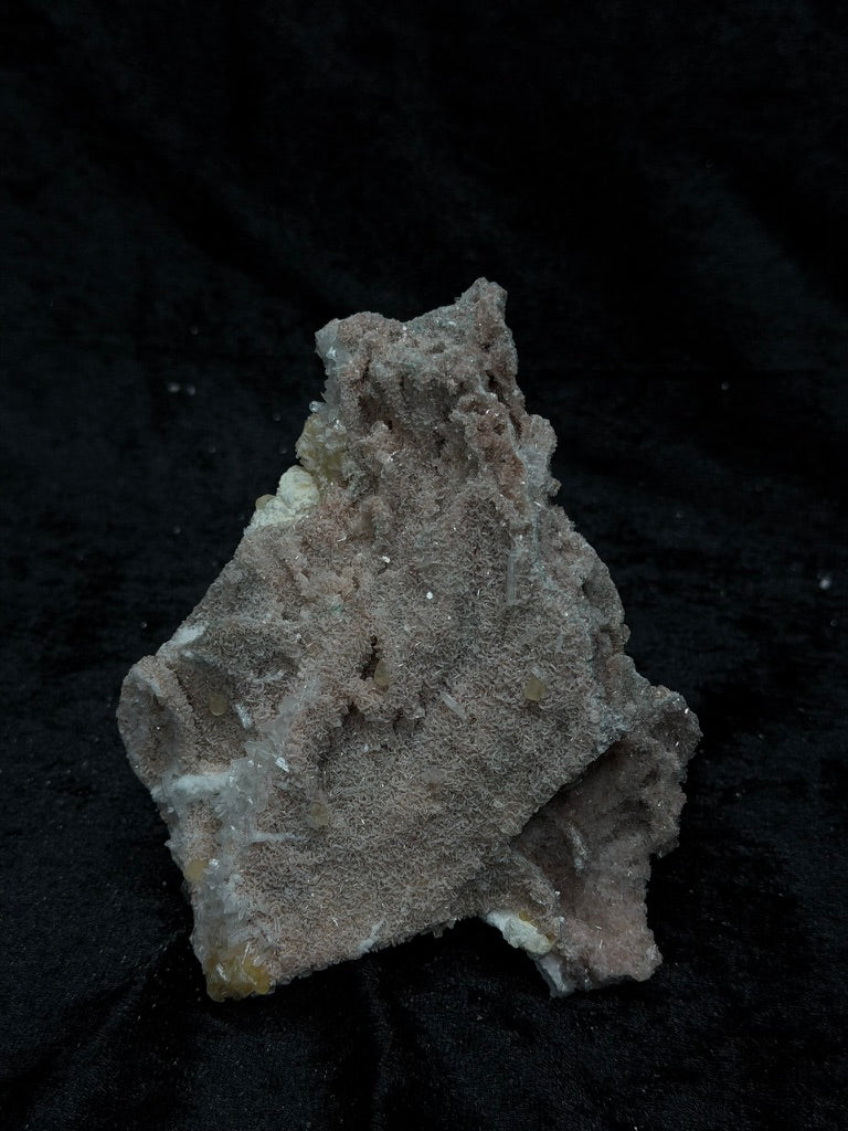 Pink Coral with Barite Crystal, with Stilbite, Yellow Calcite and Green Hues - 99PC