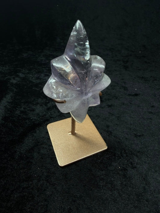 Brazilian Purple Phantom Amethyst Starts on Rose Gold Stand - 102S