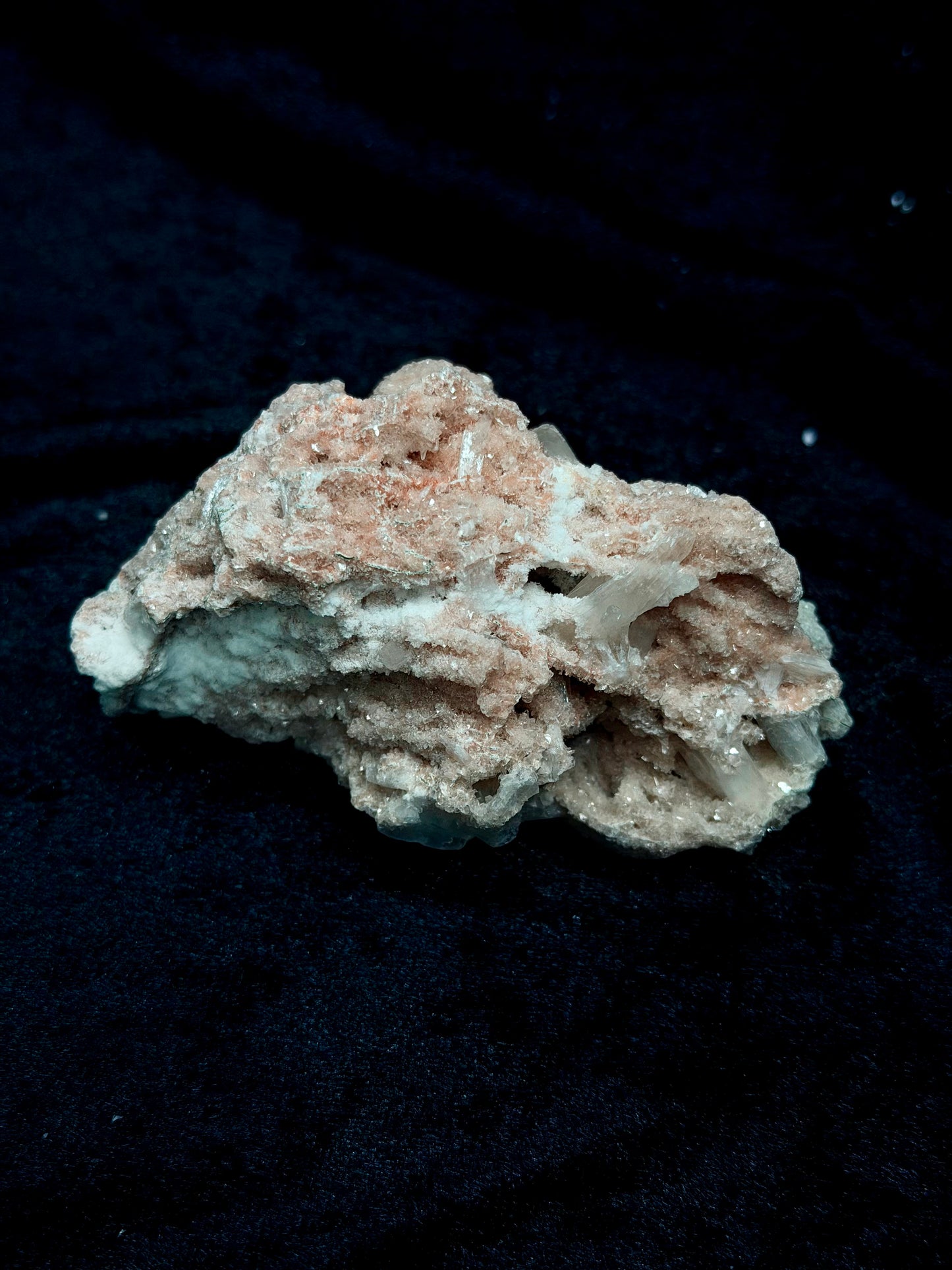 Pink Coral with Barite Crystal and Stilbite with Yellow Calcite - 90PC