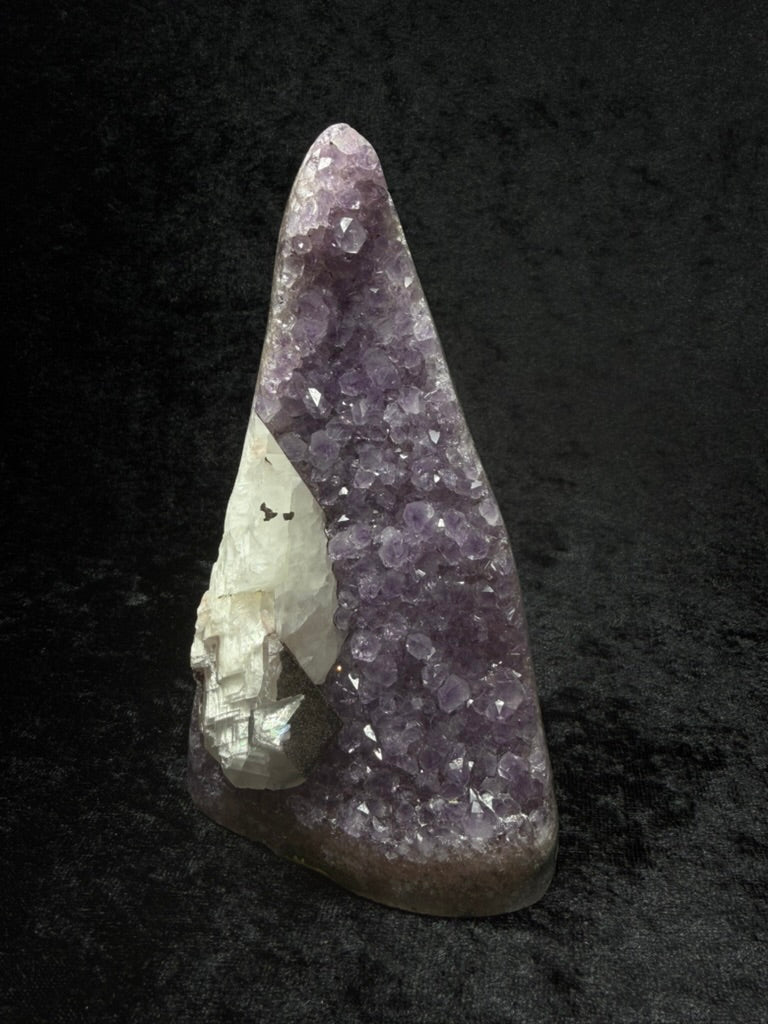 Brazilian Purple Amethyst Statement Piece with a Chunky Calcite Nugget - 214A