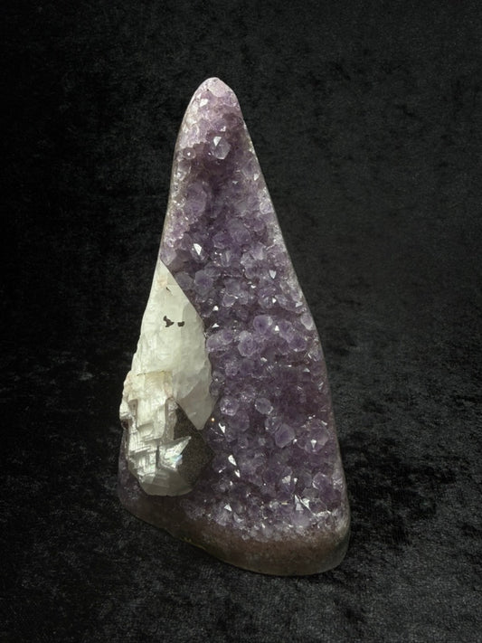 Brazilian Purple Amethyst Statement Piece with a Chunky Calcite Nugget - 214A