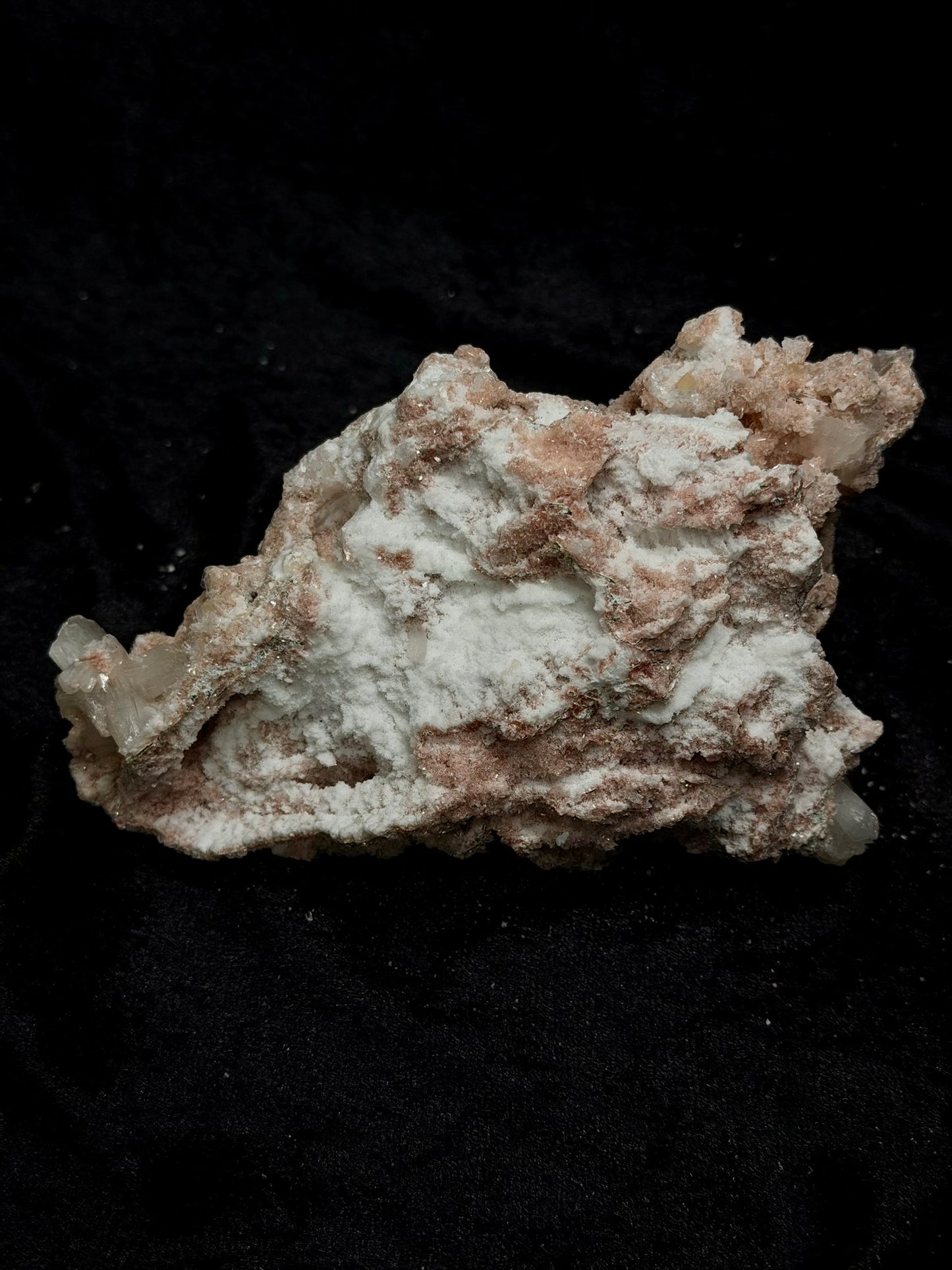Pink Coral with Barite Crystal, with Stilbite and Yellow Calcite - 115PC