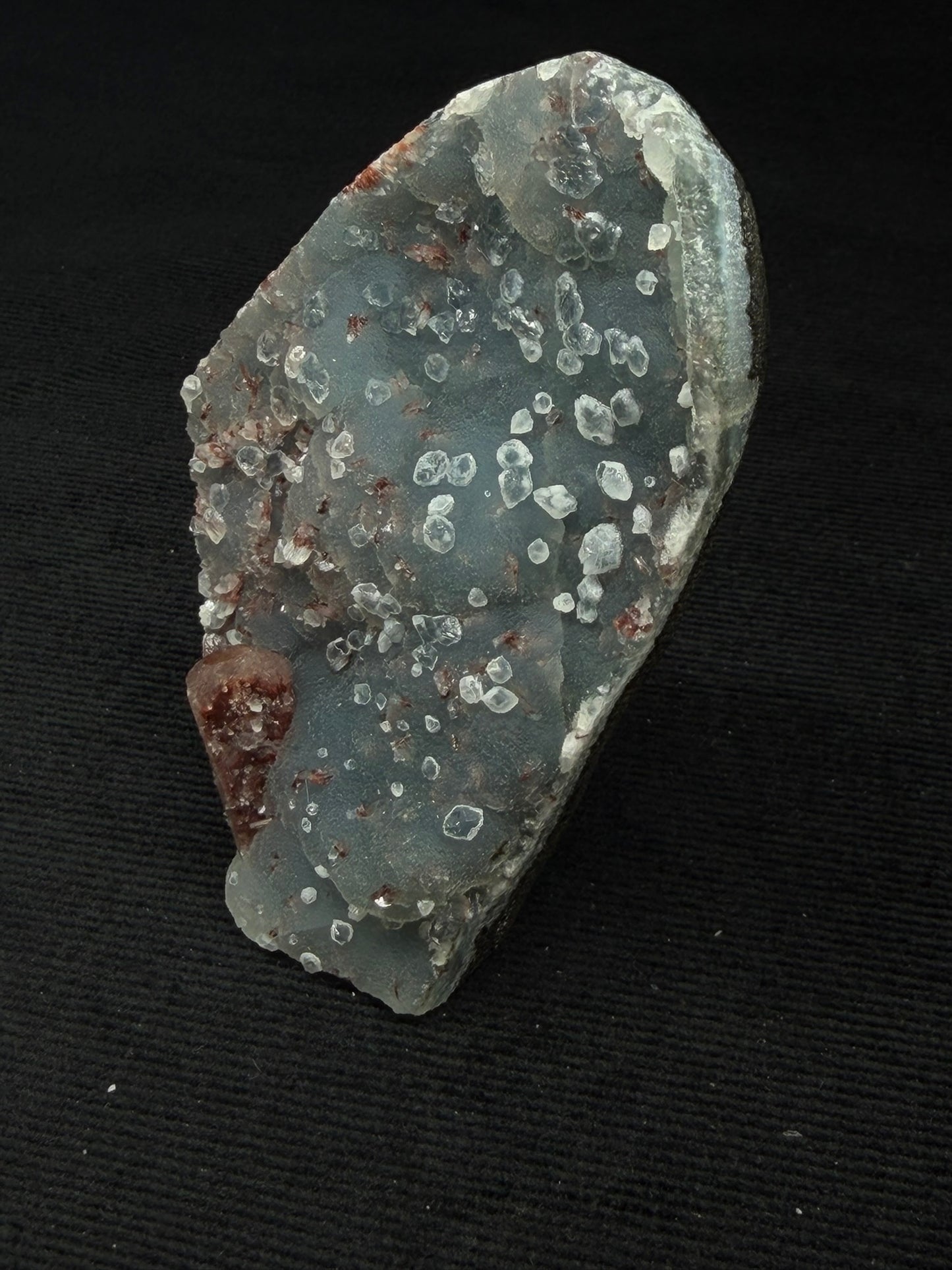 Indian Blue & Grey Chalcedony with Chocolate Heulandite Specimen - 112CC