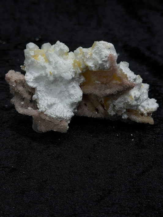 Pink Coral with Barite Crystal, with Stilbite and Yellow Calcite - 88PC