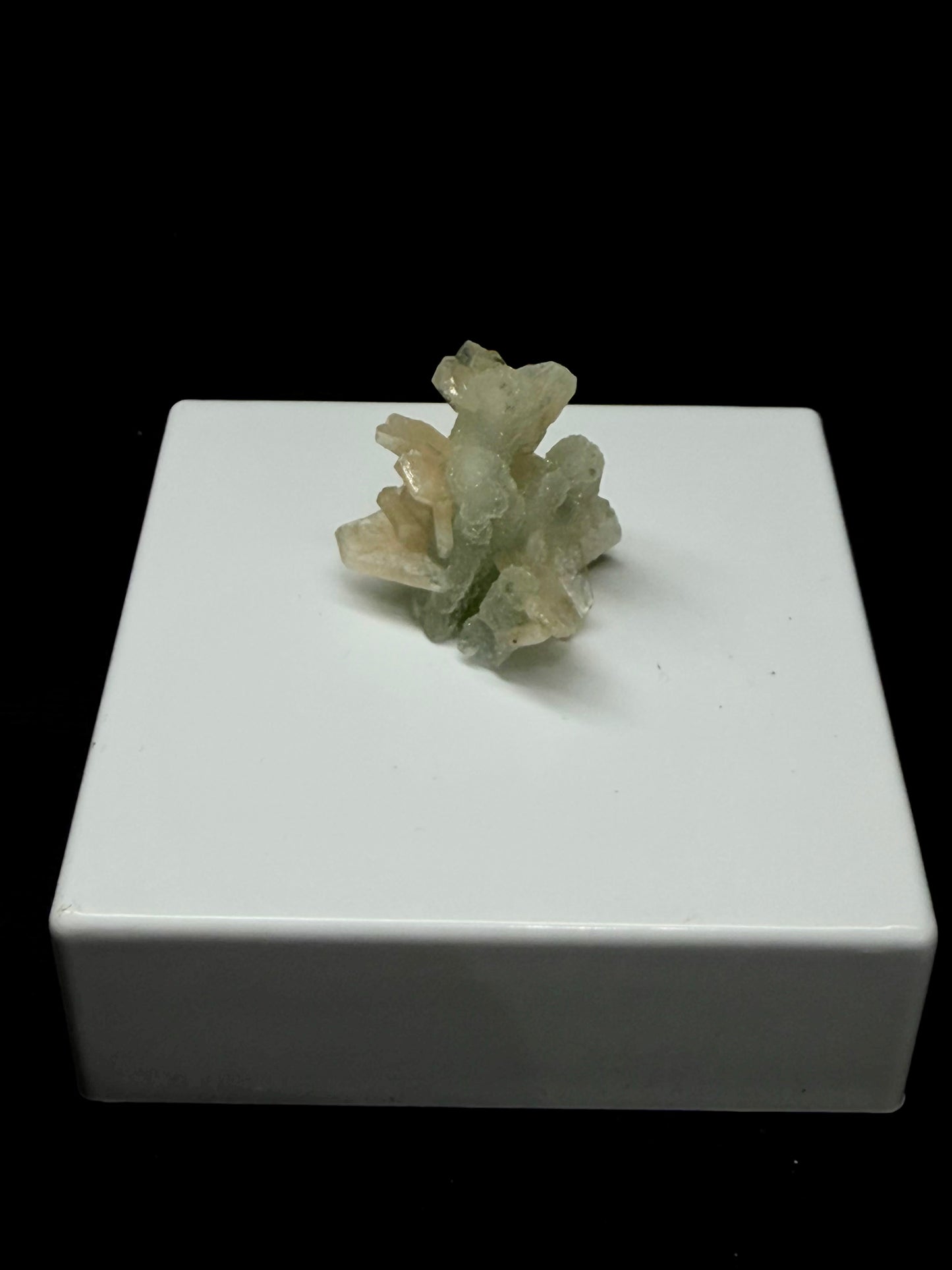 Blue Grey Mini Chalcedony with Peach Stilbite Specimen - 20D