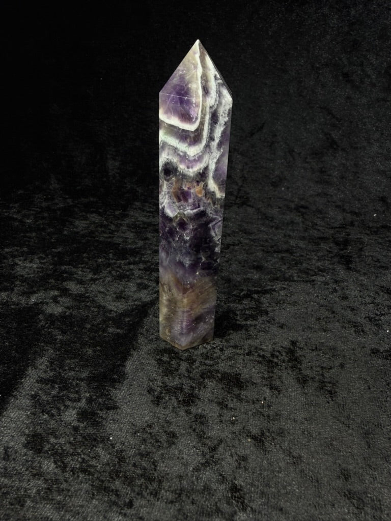 Brazilian Purple Chevron Amethyst Tower - 40AB