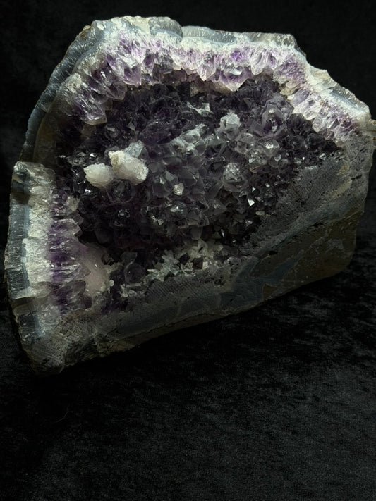 Brazilian Purple Amethyst Statement Piece with Sugary Calcite - 180A