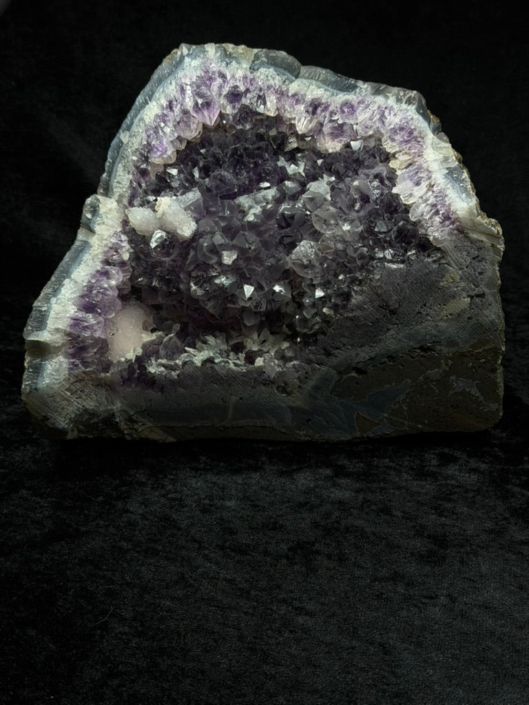 Brazilian Purple Amethyst Statement Piece with Sugary Calcite - 180A