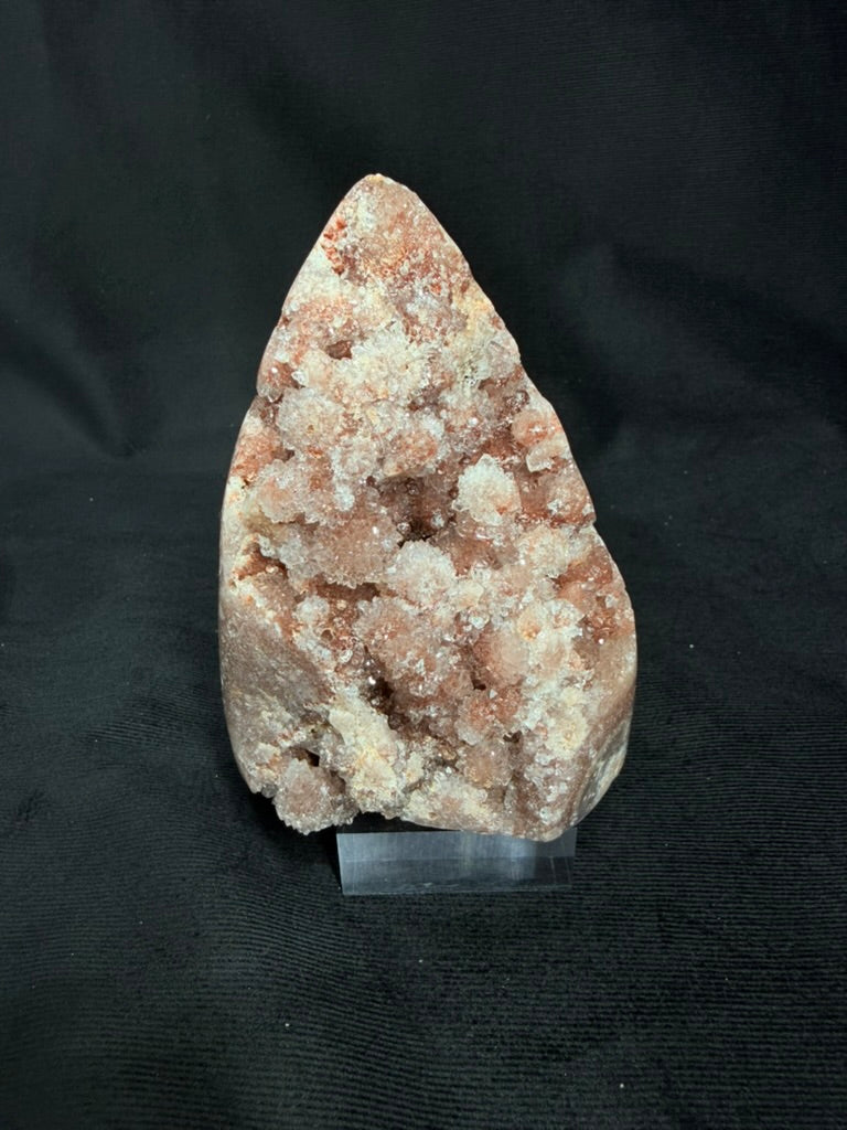 Premium Brazilian Pink Amethyst Freeform with Reddish Hues and Flowers - 197PA