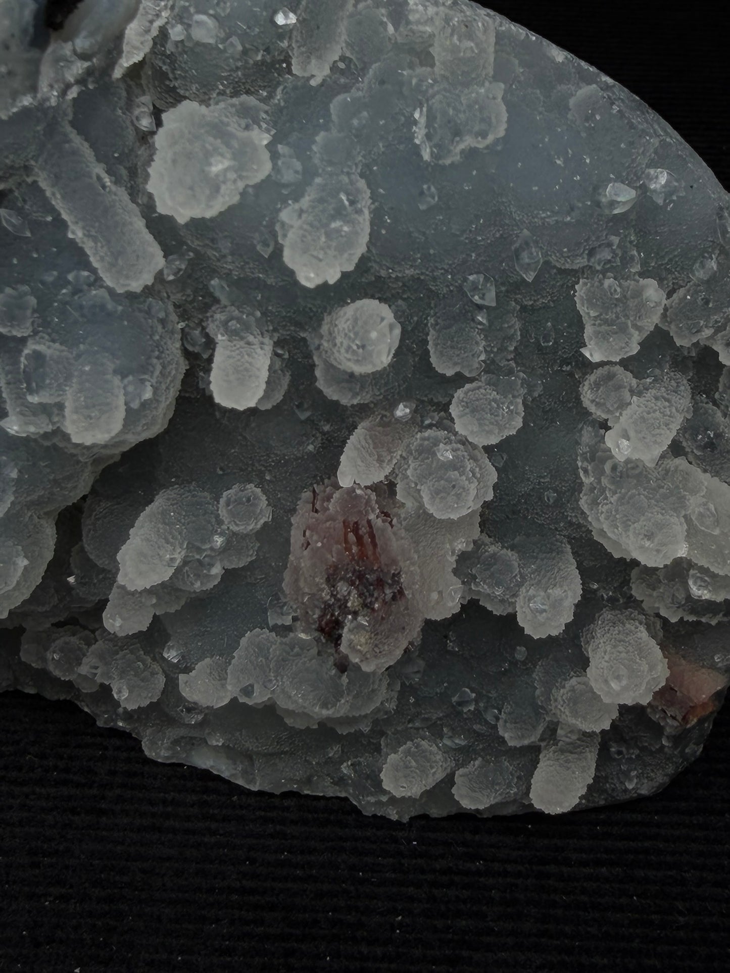 Sugary Blue & Grey Chalcedony Specimen with Chocolate Heulandite - 135CA
