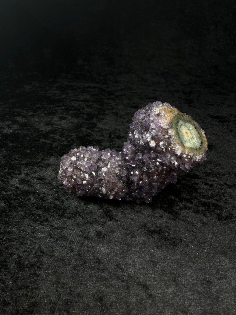 Brazilian Sparkly Purple Amethyst with Pink Amethyst Heart - UGG BOOT 38PA