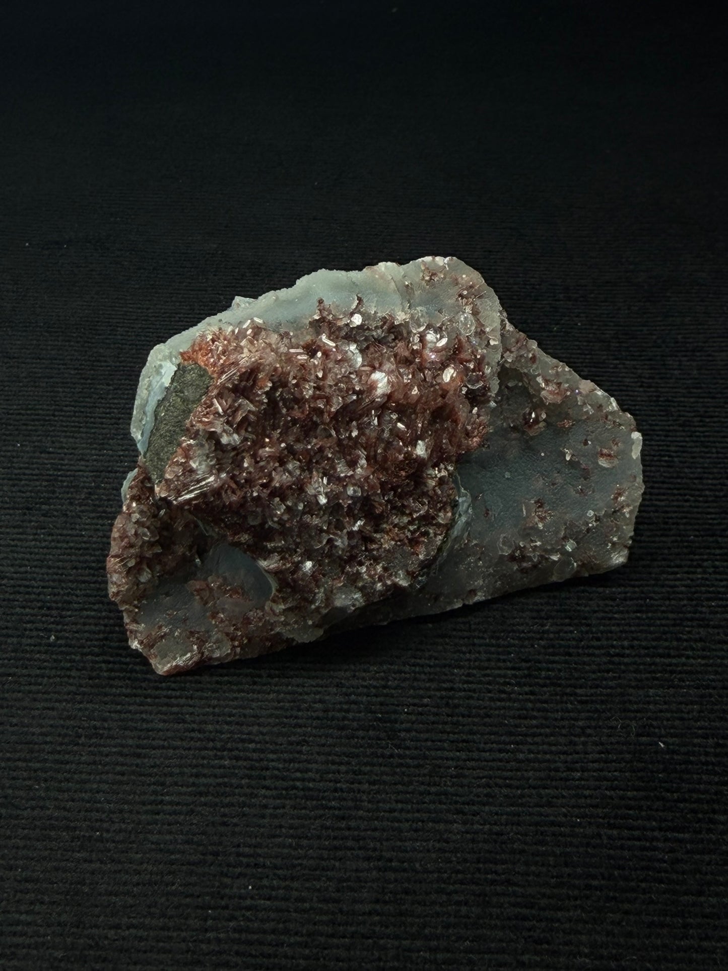 Indian Blue & Grey Chalcedony with Chocolate Heulandite Specimen - 82CC