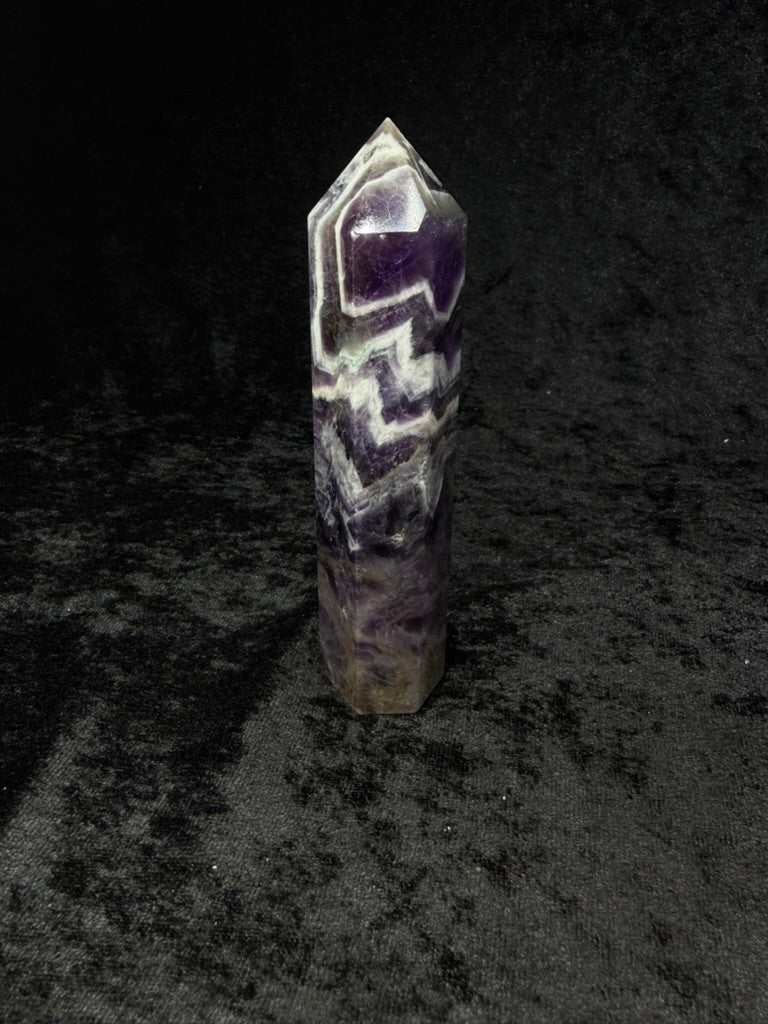 Brazilian Purple Chevron Amethyst Tower - 40AB