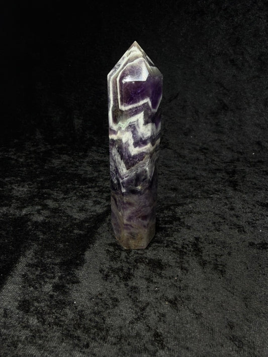 Brazilian Purple Chevron Amethyst Tower - 40AB