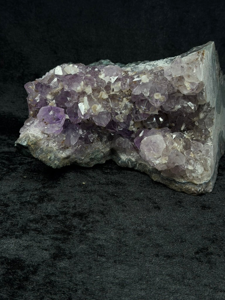 Brazilian Purple Amethyst Freeform with Green Jasper and Calcite - 88A