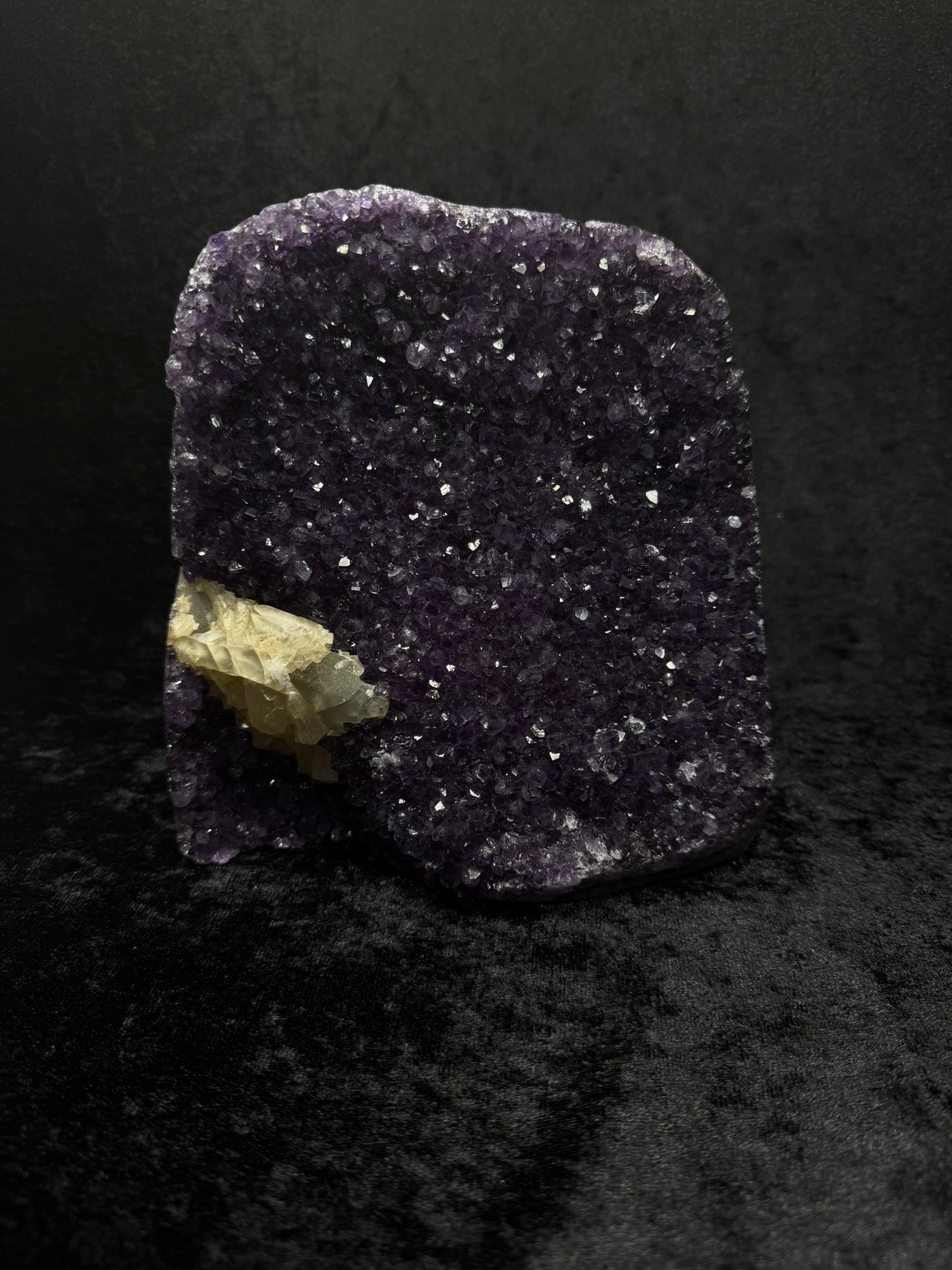 Brazilian Purple Amethyst Statement Piece with a Chunky Calcite Nugget - 472A