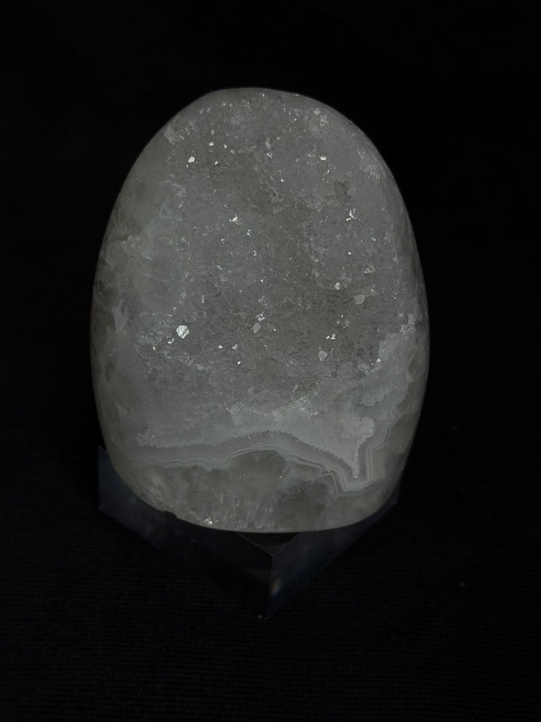 Brazilian Pink / White Amethyst Freeform "Bridal White" Banding - 51AP