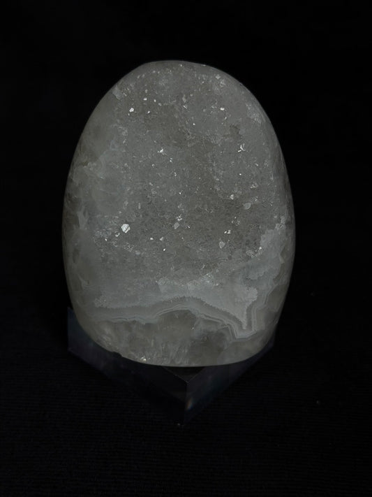 Brazilian Pink / White Amethyst Freeform "Bridal White" Banding - 51AP
