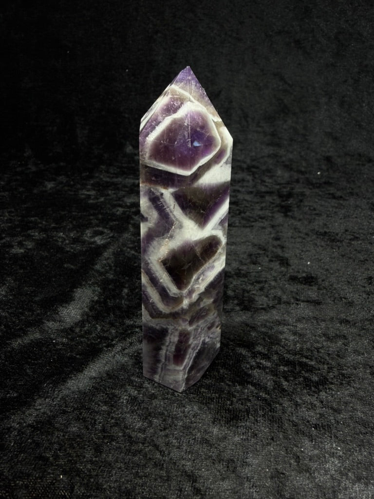 Brazilian Purple Chevron Amethyst Tower - 42AB