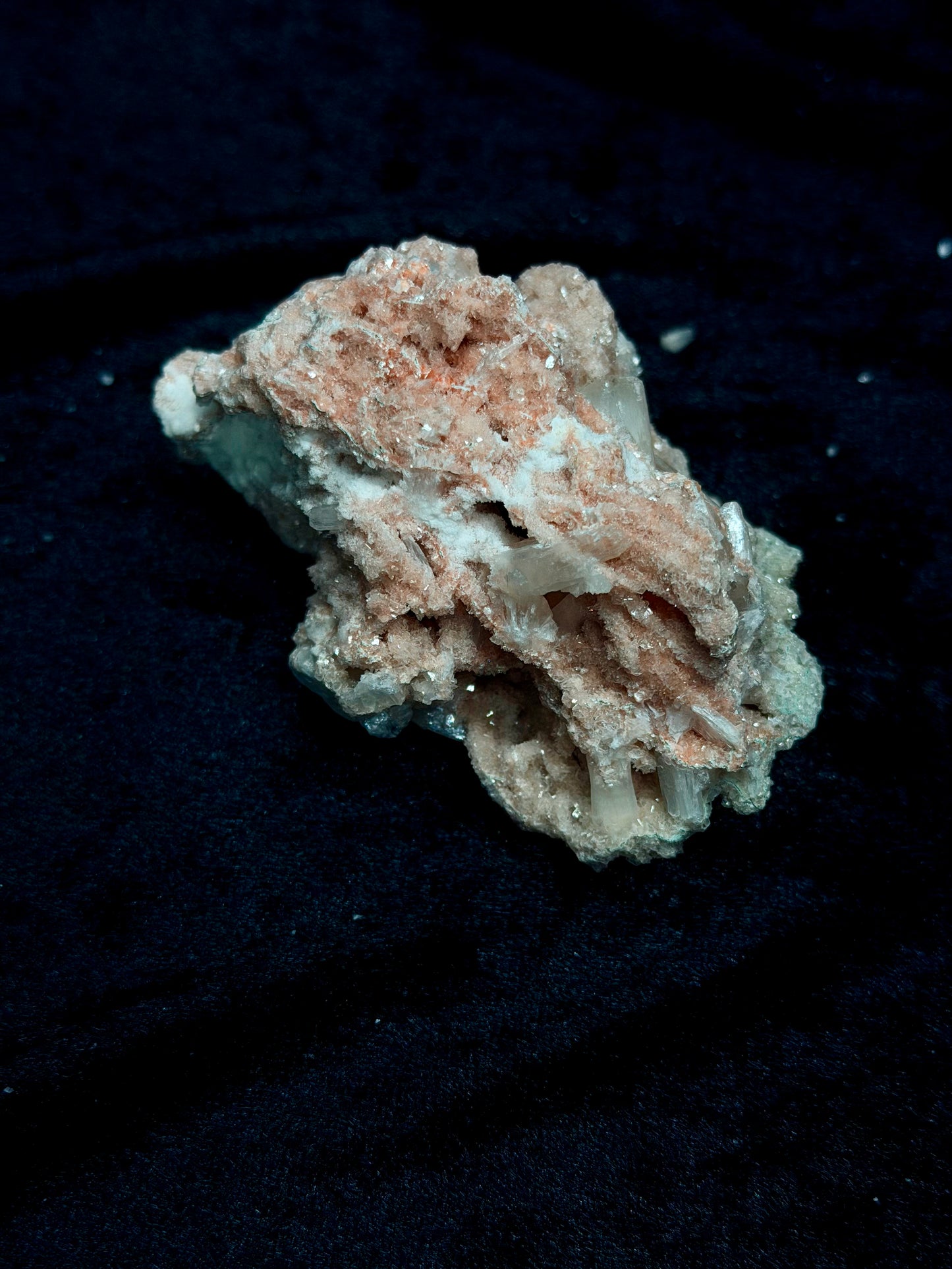 Pink Coral with Barite Crystal and Stilbite with Yellow Calcite - 90PC