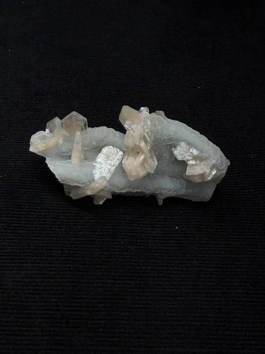 Blue Grey Chalcedony with Peach Stilbite Specimen - 68CS