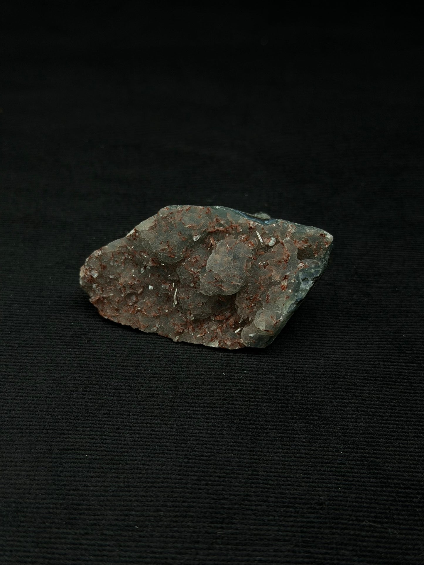 Indian Blue & Grey Chalcedony with Chocolate Heulandite Specimen - 77CC