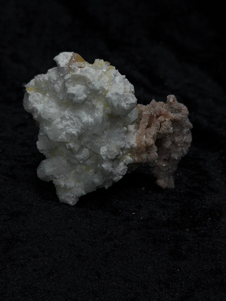 Pink Coral with Barite Crystal, with Stilbite and Yellow Calcite - 81PC