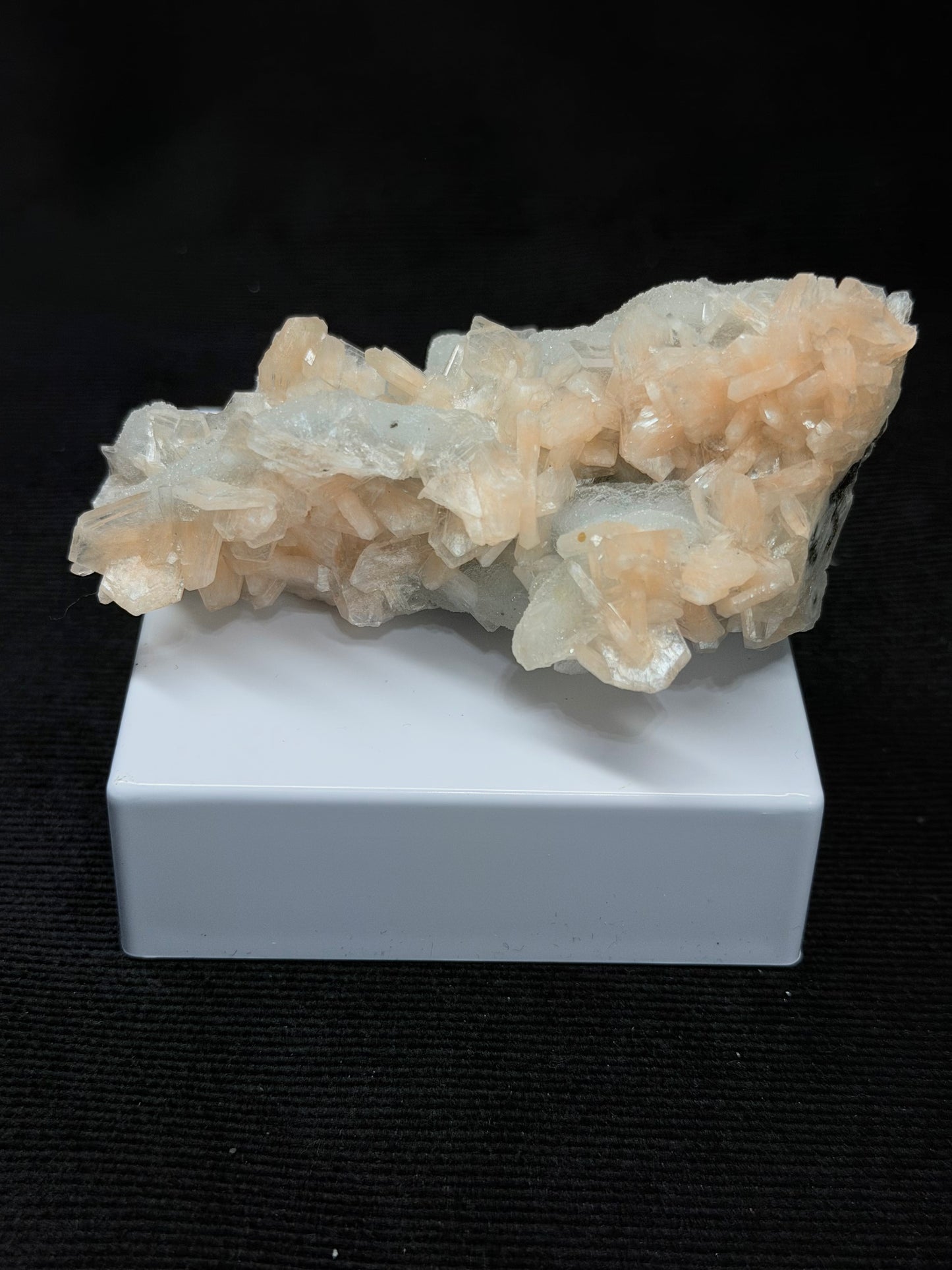 Blue Grey Chalcedony with Peach Stilbite Specimen - 110CS