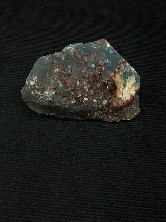 Indian Blue & Grey Chalcedony with Chocolate Heulandite Specimen - 65CC