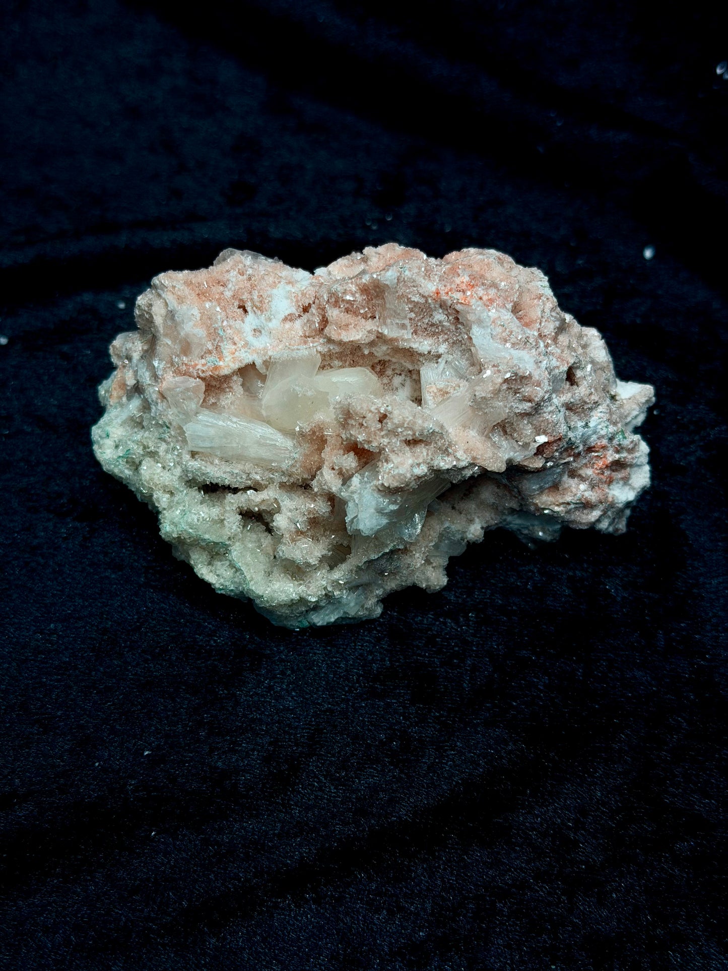 Pink Coral with Barite Crystal and Stilbite with Yellow Calcite - 90PC