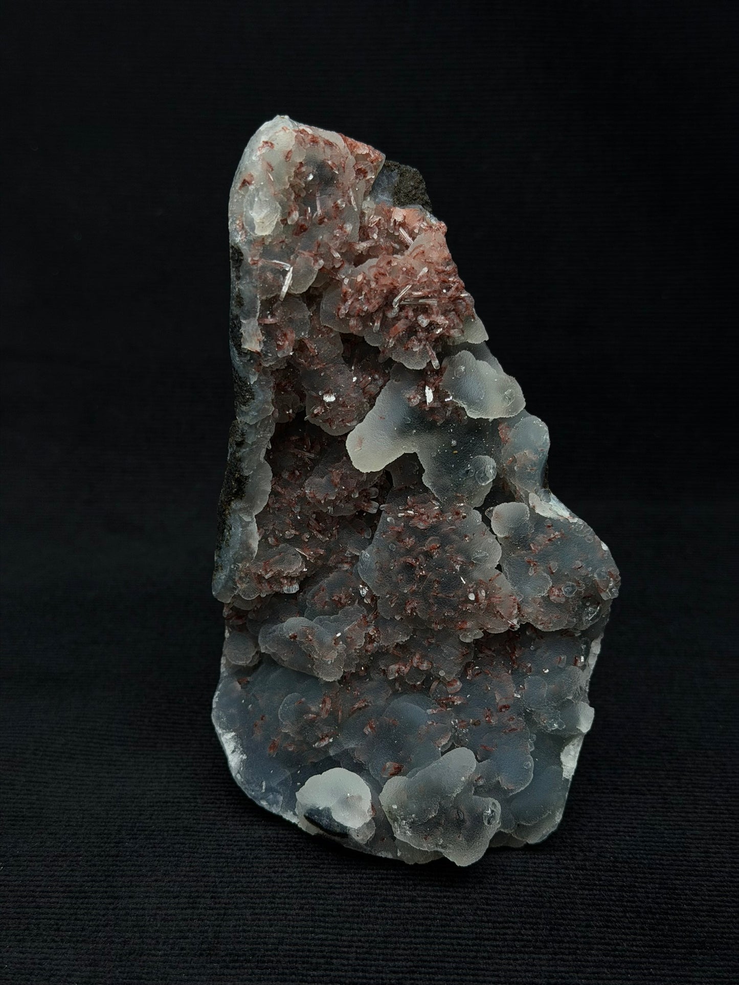 Indian Blue & Grey Chalcedony with Chocolate Heulandite Specimen - 240CH