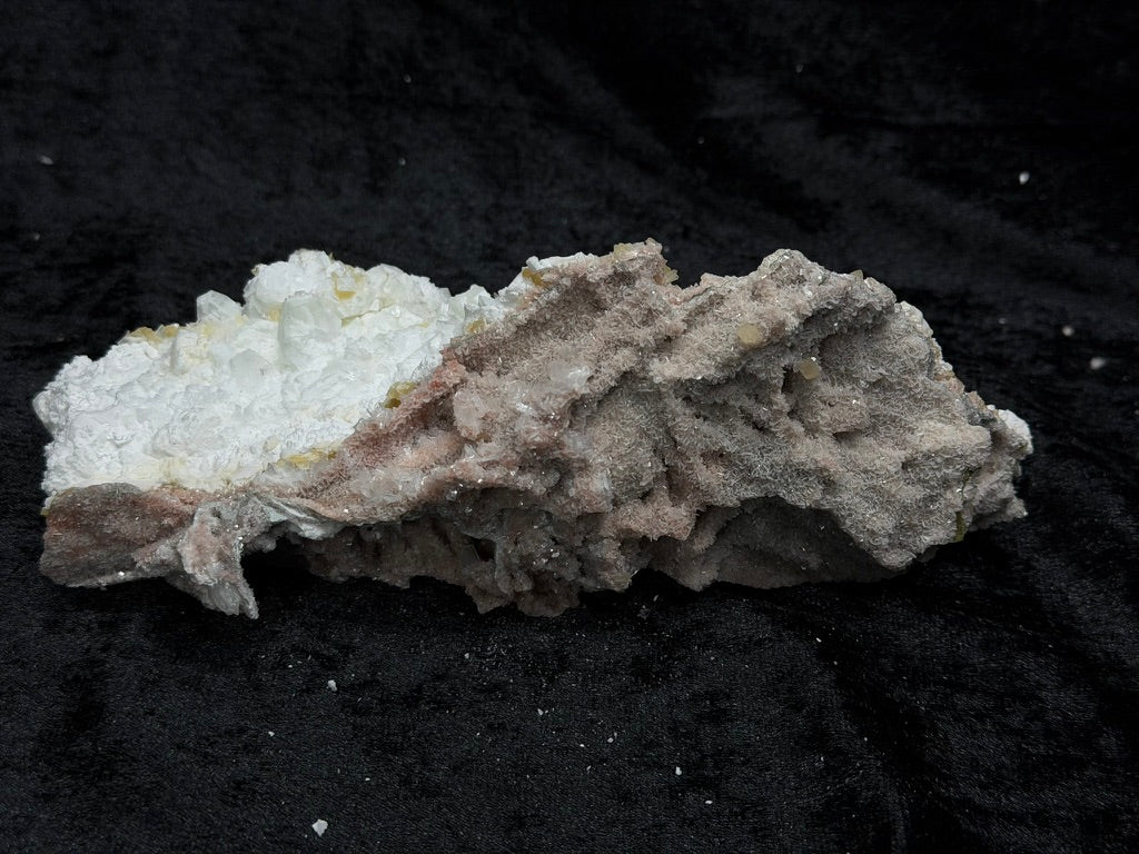 Pink Coral with Barite Crystal, with Stilbite and Yellow Calcite and Green Hues - 148PC