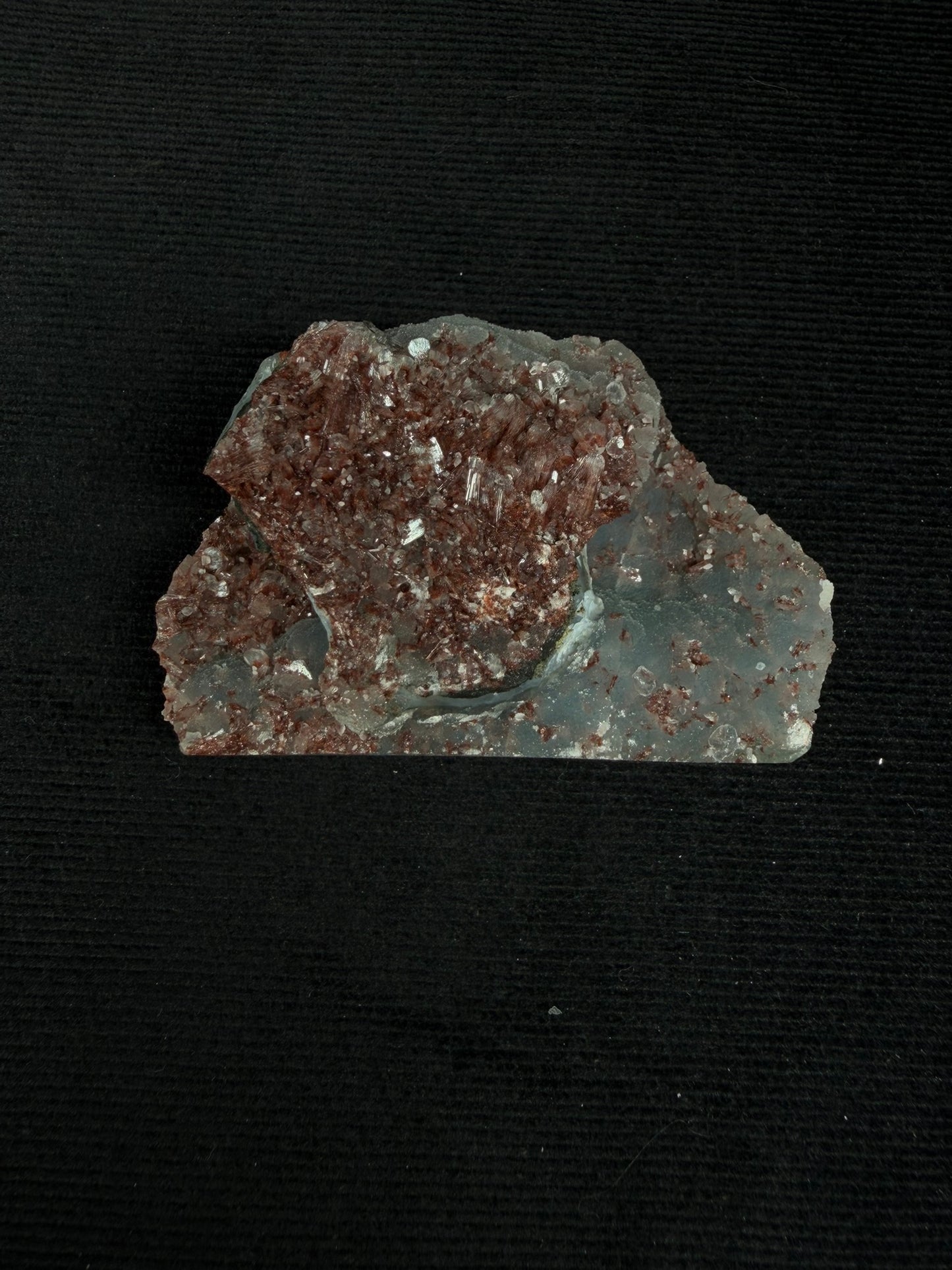 Indian Blue & Grey Chalcedony with Chocolate Heulandite Specimen - 82CC