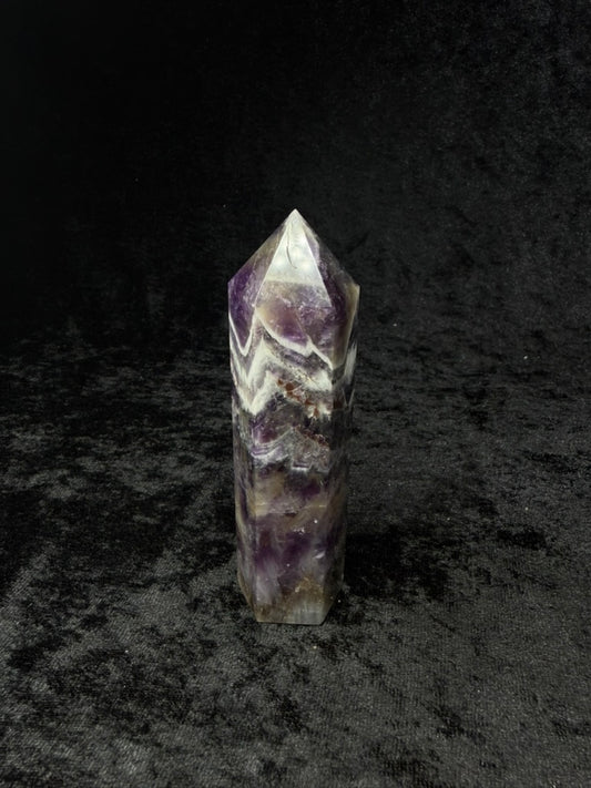 Brazilian Purple Chevron Amethyst Tower - 40AC