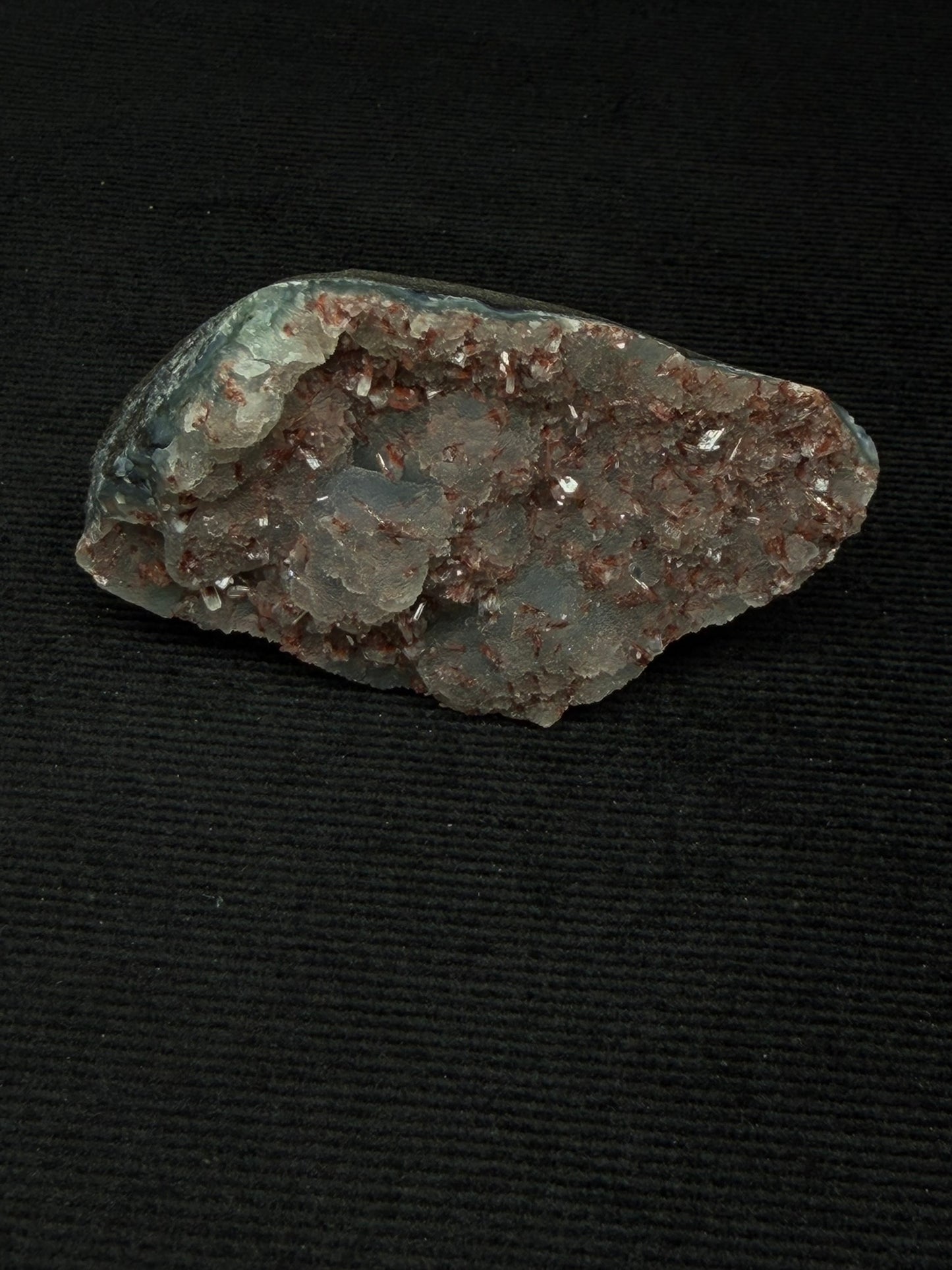 Indian Blue & Grey Chalcedony with Chocolate Heulandite Specimen - 77CC