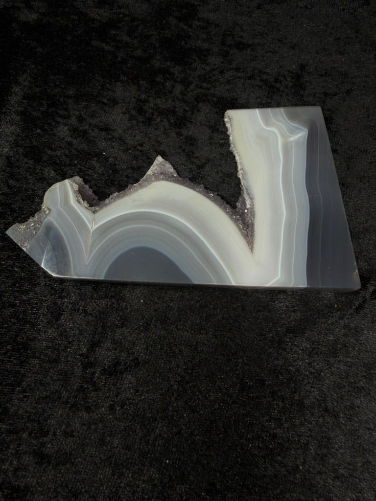 Purple Amethyst with Agate Banding Slab - 68BA