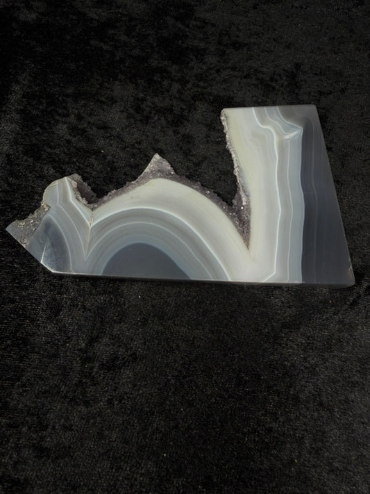 Purple Amethyst with Agate Banding Slab - 68BA